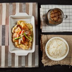 Stir-Fried Pork Belly with Cauliflower Set