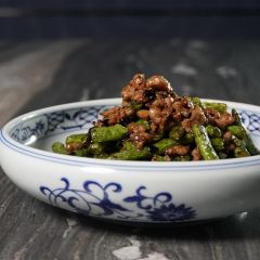 Stir-fried Stiring Beans & Dried Black Olive with Minced Meat 